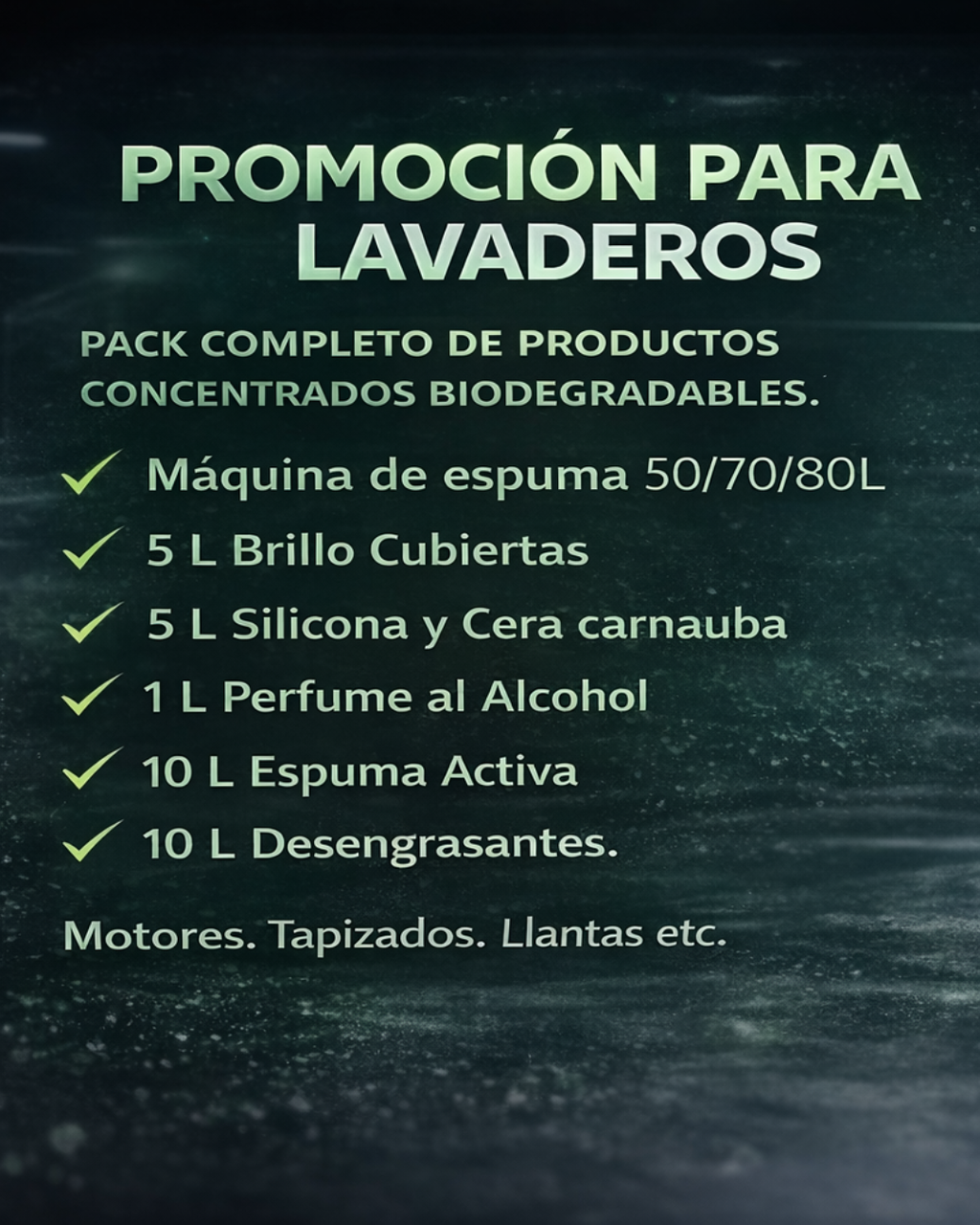 Promo Lavaderos: Máquina Espumadora + Pack Completo Insumos Concentrados