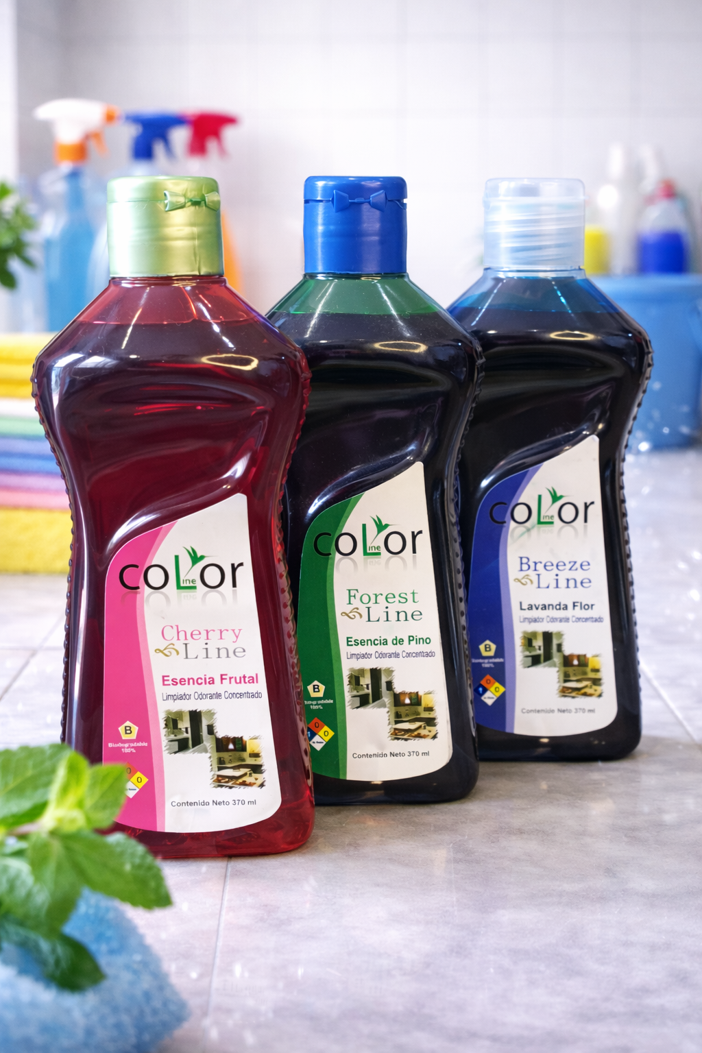 Pack Trío Aromas Color Line® - 3 Limpiadores Concentrados 370ml