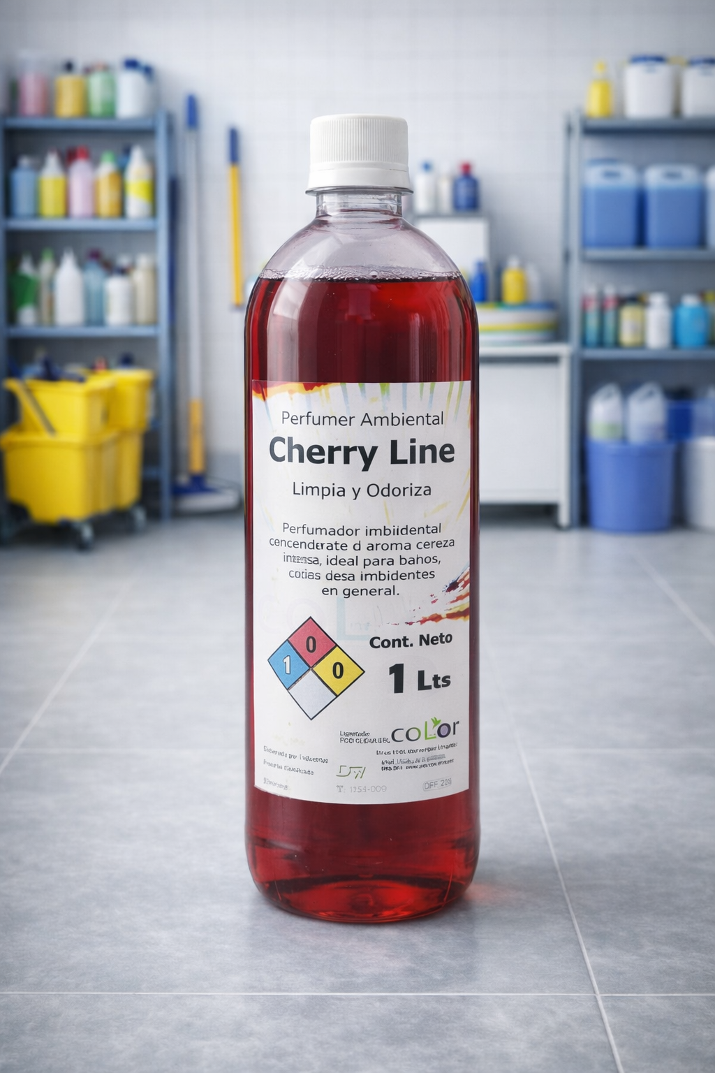 Perfumol Cherry Line 1L (Rinde 50 Litros) - Limpiador Odorizante Aroma Cereza