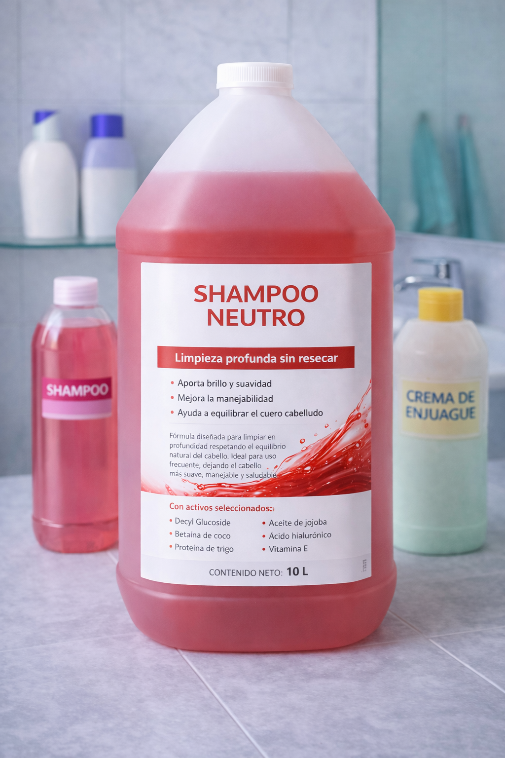 Pack Salón Premium 20L: Shampoo + Crema de Enjuague con Ácido Hialurónico - 777Seven®
